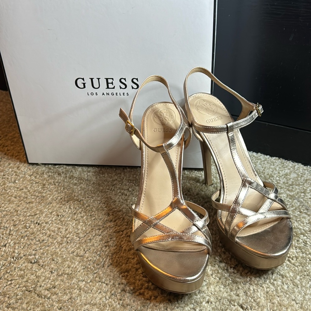 Guess Gold Heels. Box included